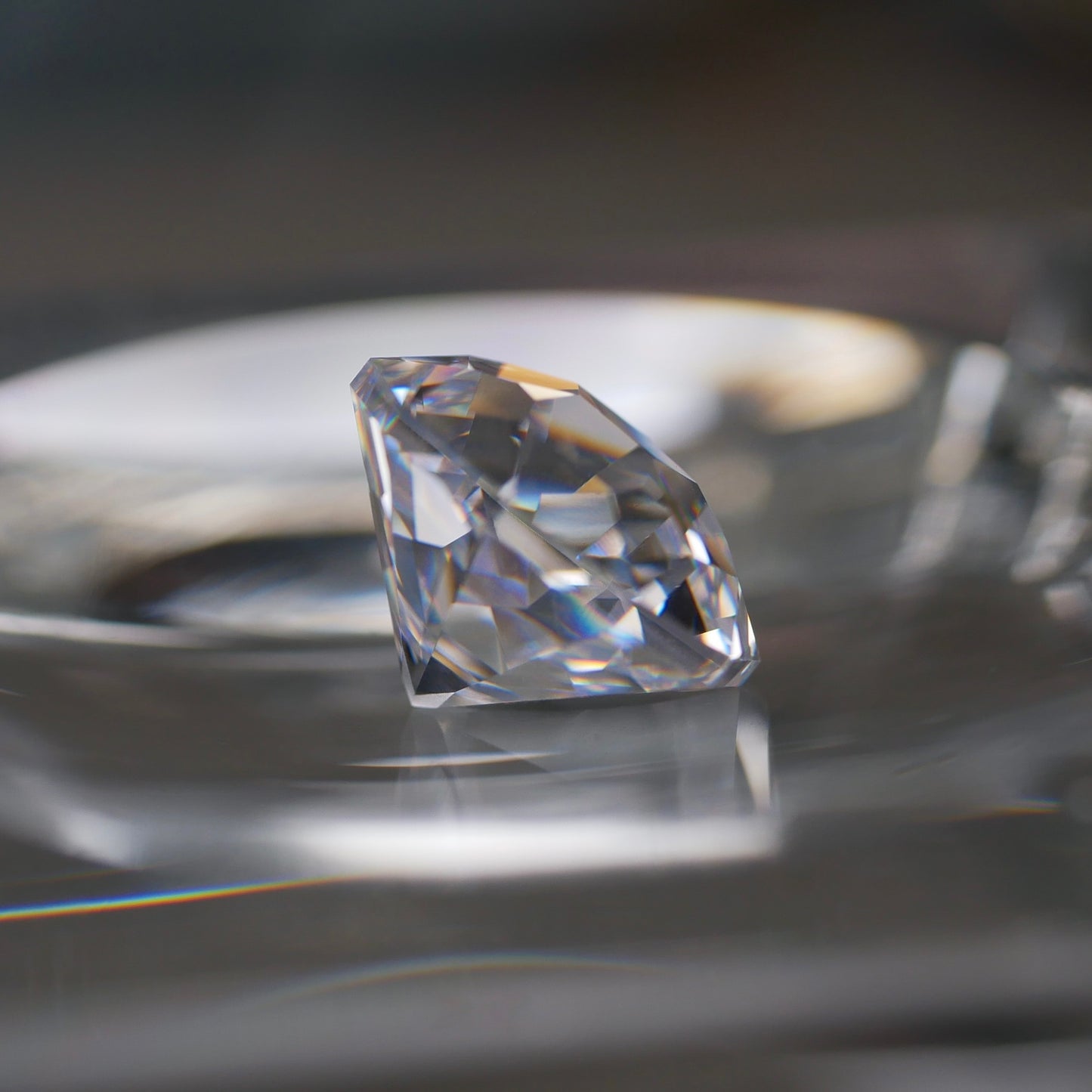 CZ(White clear)faceted cut ルース(Re050)