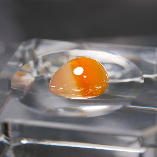 茨城県玉川産 瑪瑙 ペアシェイプ ルース(Re056)