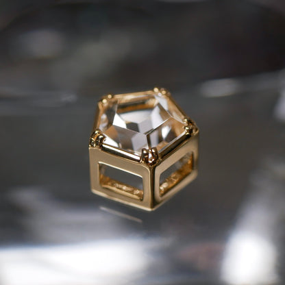 山梨県産 乙女水晶 宵の明星cut K18YG PT