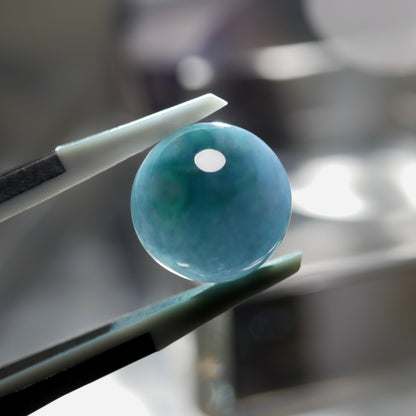 入りコン沢産 青翡翠 ハイカボションルース（Ki130）