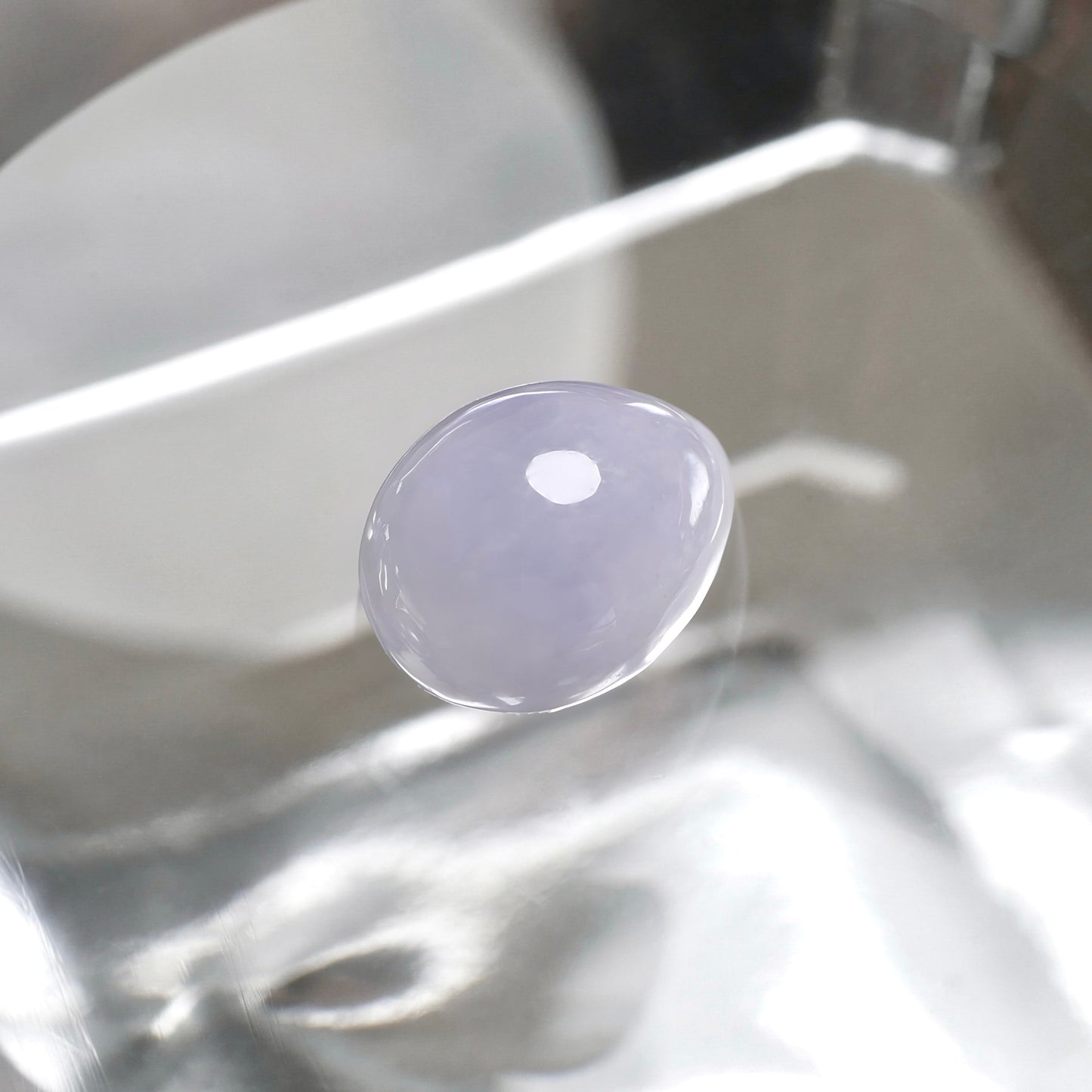 糸魚川産 ラベンダー翡翠 ペアシェイプカボションルース（Ki105）