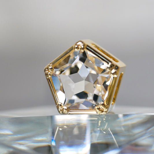 山梨県産 乙女水晶 宵の明星cut K18YG PT