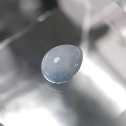 入りコン沢産 青翡翠 ペアシェイプルース（Ki133）