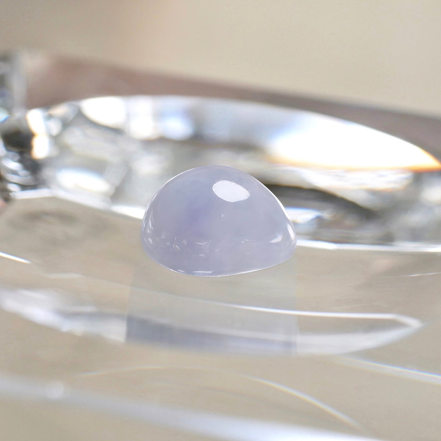 糸魚川産 ラベンダー翡翠 ペアシェイプカボションルース（Ki105）