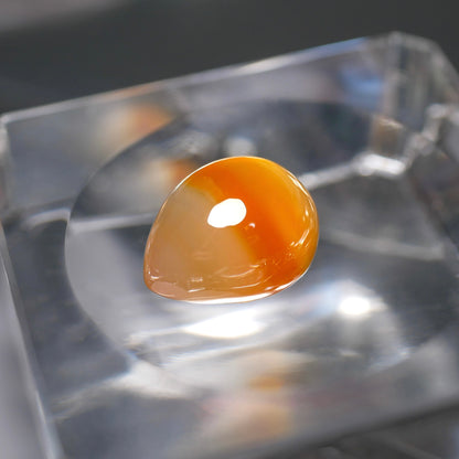 茨城県玉川産 瑪瑙 ペアシェイプ ルース（Re056）