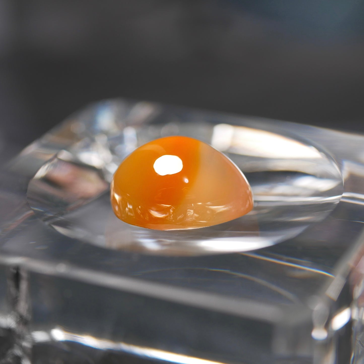 茨城県玉川産 瑪瑙 ペアシェイプ ルース（Re056）