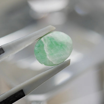 糸魚川産 グリーン翡翠 ハイカボションルース（Ki137）