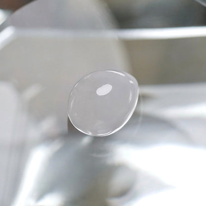 糸魚川産 白翡翠 ペアシェイプカボションルース（Ki106）