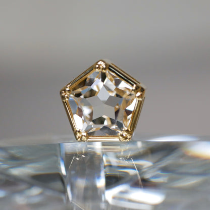 山梨県産 乙女水晶 宵の明星cut K18YG PT