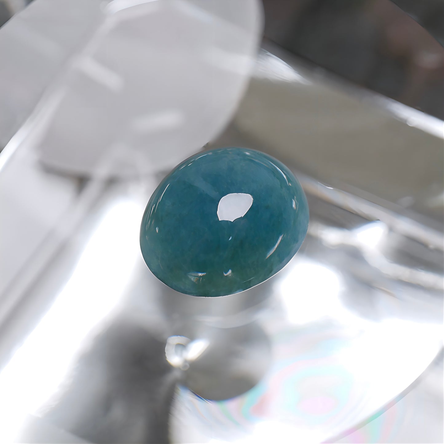 入りコン沢産 青翡翠 ハイカボションルース（Ki102）